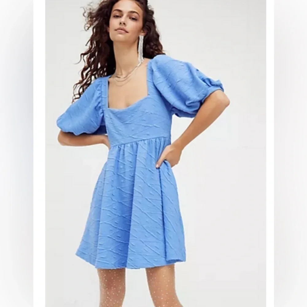 Free People Blue Violet Mini Dress size XS